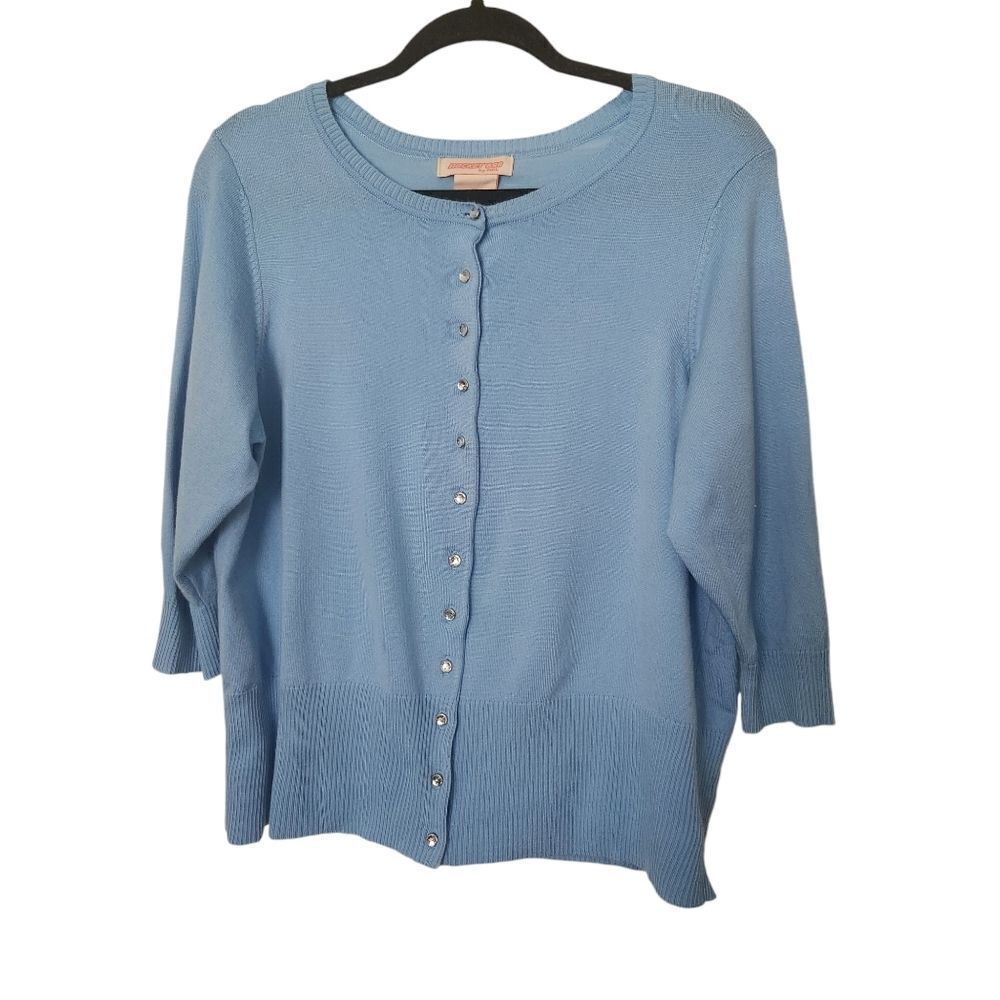 Rocket 898 by RGL Vintage Jeweled Button Front Sweater